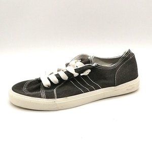 Maurices Womens Betsy Lace‎ Up Sneaker Gray Canvas Pull Tab Round Toe Low Top 6M